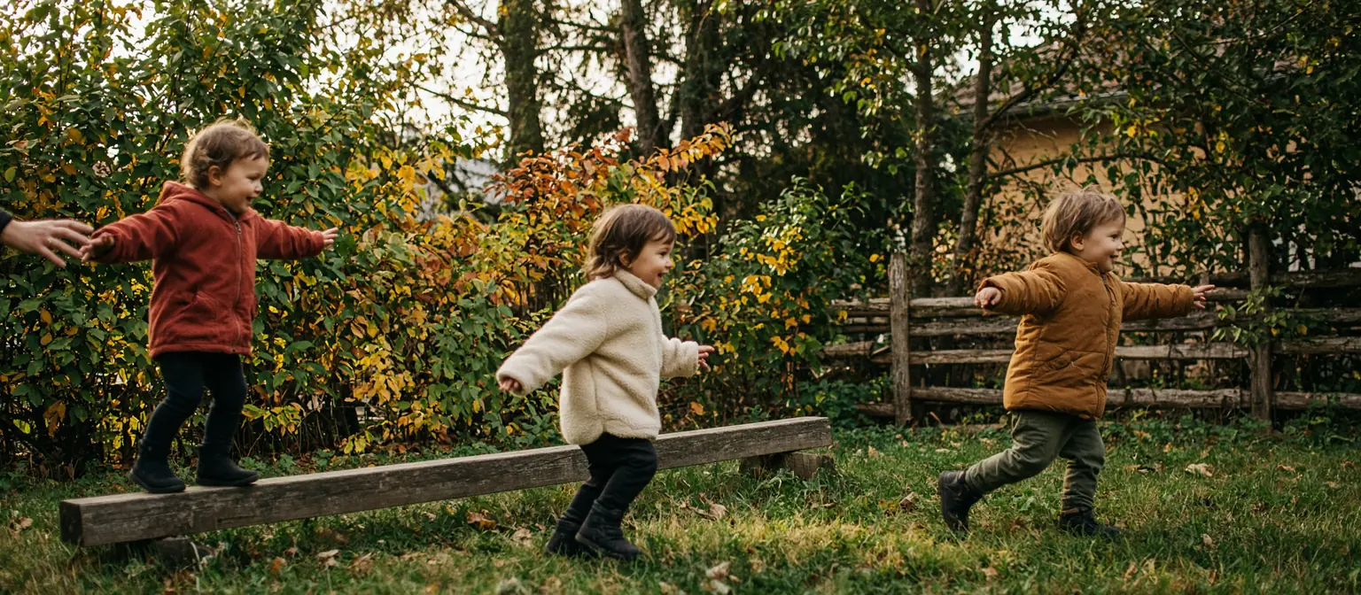 Kinder in Bewegung beim Spielen